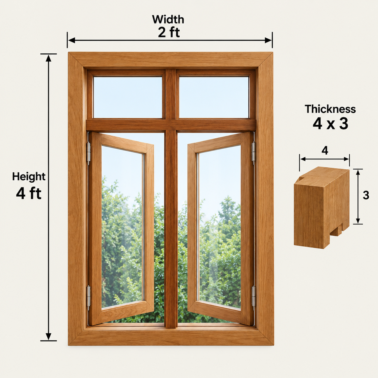 teak wood - (4x2)
